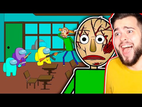 Видео: AMONG US Школа - Балди ПРЕДАТЕЛЬ😰Baldi's basics Анимация