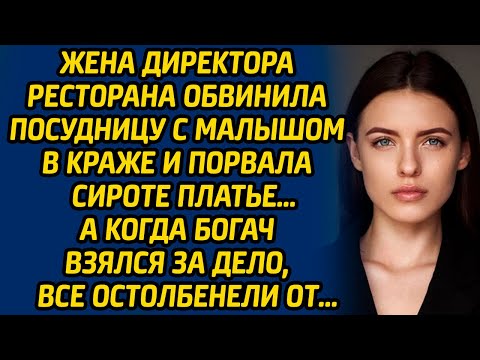 Видео: Жена директора ресторана обвинила посудницу с малышом в краже и порвала сироте платье… А когда богач