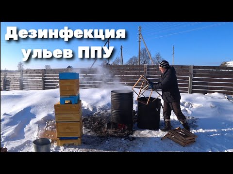 Видео: Дезинфекция ульев ППУ.