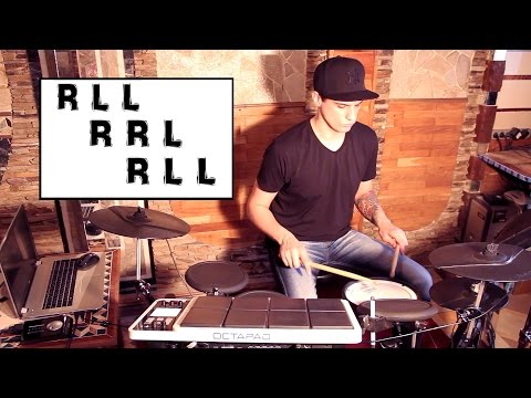 Видео: Уроки игры на барабанах: "Эффектная фишка "RLLRRLRLL".