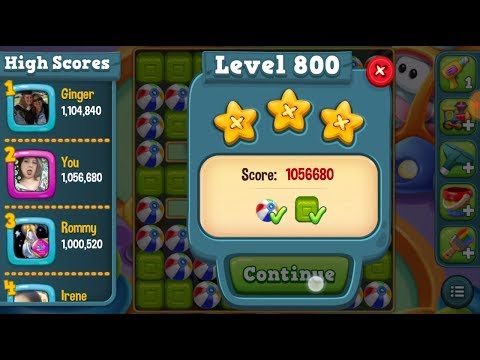 Видео: Уровень 800 Toy blast :) НАБИТ БОЛЕЕ ОДНОГО МИЛЛИОНА ОЧКОВ без усилителей и бонусов!!!!! :) #toyb...