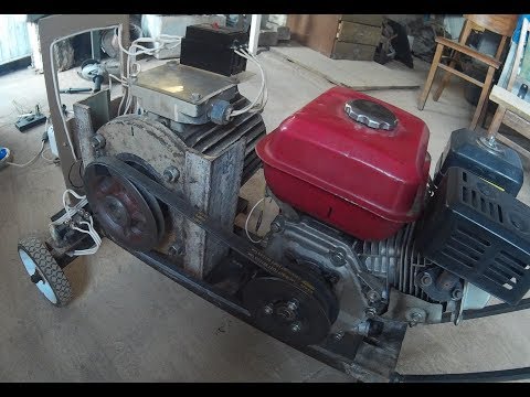 Видео: Генератор из асинхронного двигателя 2,2 квт, 950 обор/мин, без переделки.