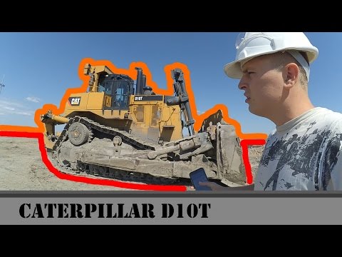 Видео: CAT D10T бульдозер Caterpillar dozer
