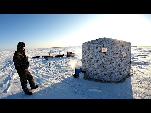 Видео: РЫБАЛКА С НОЧЁВКОЙ! В -22 В ПАЛАТКЕ НА ОЗЕРЕ \ ОНЕГО-КАРЕЛИЯ !