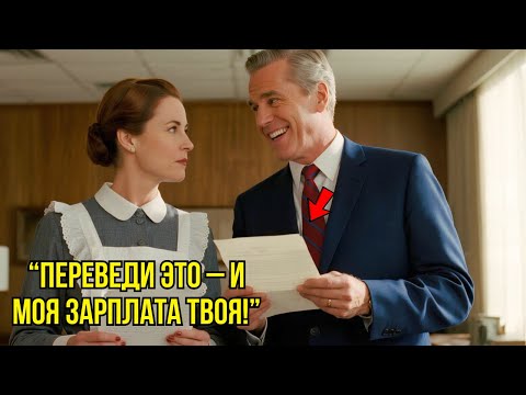 Видео: "Переведёшь Это – Получишь МОЮ ЗАРПЛАТУ" – Рассмеялся Миллионер, Но Когда Уборщица Ответила, ОН...