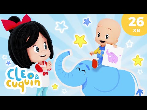 Видео: Слоненятко на гойдалці 🐘 Сборник детских песенок| Клео и Кукин