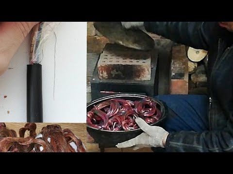 Видео: ДОБЫЧА МЕДИ ИЗ КАБЕЛЯ СВЯЗИ С ГАРАЖА