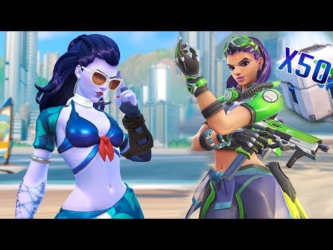 Видео: ОТКРЫТИЕ 50 КОНТЕЙНЕРОВ ЛЕТНИХ ИГР 2017, ЧАСТЬ 1 ❰OVERWATCH❱