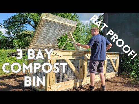 Видео: Компостный ящик, защищённый от крыс! Как сделать трёхсекционный компостный ящик