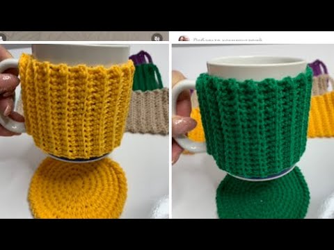 Видео: Чехол для чашек .🧶 Создаём уют в доме.☕️