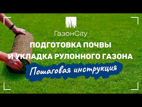 Видео: Как подготовить почву и уложить рулонный газон? Инструкция