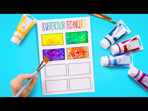 Видео: Как научиться рисовать как мастер: 8 простых акварельных техник