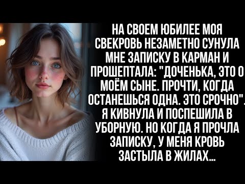 Видео: После свадьбы свекровь тайно сунула мне записку о муже… Я прочла и побледнела от ужаса