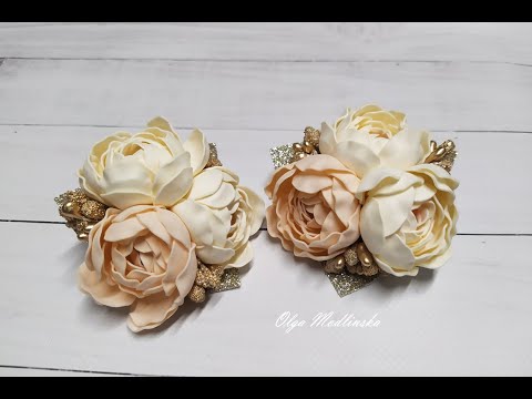 Видео: Резинки Для Волос С Цветами Из Фоамирана
