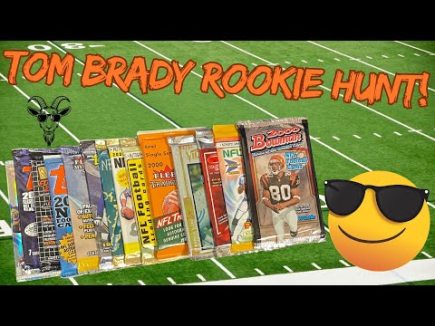Видео: Можно ли получить карточку новичка Тома Брэди? Все наборы NFL 2000