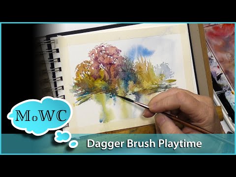 Видео: Кинжал, меч, кисть. Спонтанные пейзажные игры в акварели.