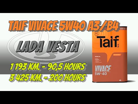 Видео: Taif Vivace 5w40 (из Lada 91 и 200 моточасов). Спектр и % корреляции в конце видео.