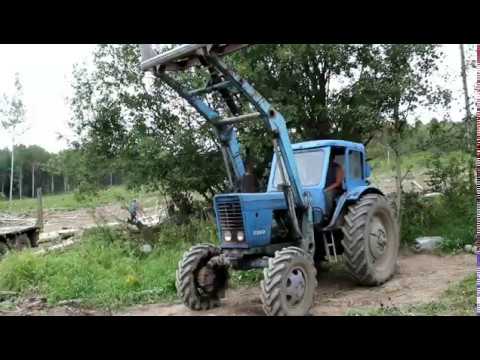 Видео: Погрузка леса трактор Беларус