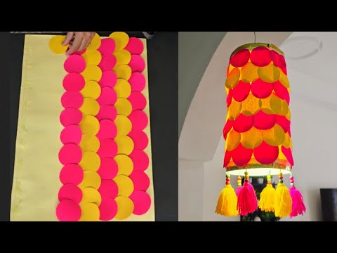 Видео: Потрясающие идеи для домашнего декора | Простая поделка из бумажных фонарей в домашних условиях |...