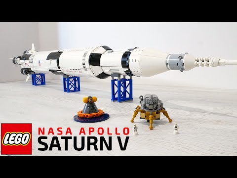 Видео: ГИГАНТСКАЯ РАКЕТА из ЛЕГО: Обзор набора LEGO Ideas 92176 NASA Apollo Saturn V