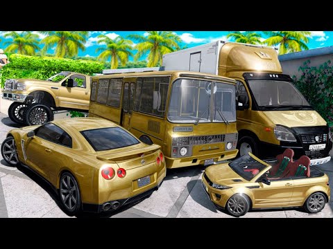 Видео: УГНАЛ КУЧУ ЗОЛОТЫХ ЧИТ ТАЧЕК В GTA 5! БИТВА ВОРОВ В ГТА 5 ОНЛАЙН!