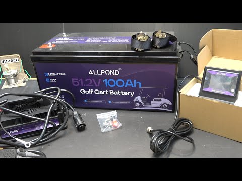 Видео: Обзор: аккумулятор Allpond 51,2 В 100 А·ч LiFePO4 для гольф-кара