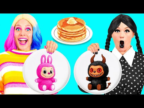 Видео: Творческий Челлендж с Блинчиками с Уэнсдей Аддамс | Смешные Ситуации на Кухне BaRaDa Gold Challenge