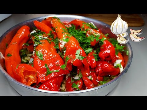 Видео: МАРИНОВАННЫЙ ПЕРЕЦ С ЧЕСНОКОМ/ОЧЕНЬ ВКУСНЫЙ И БЫСТРЫЙ РЕЦЕПТ/МОЖНО НА ЗИМУ/Съедается Мгновенно !