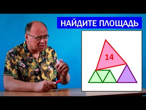 Видео: Найдите общую площадь всех треугольников