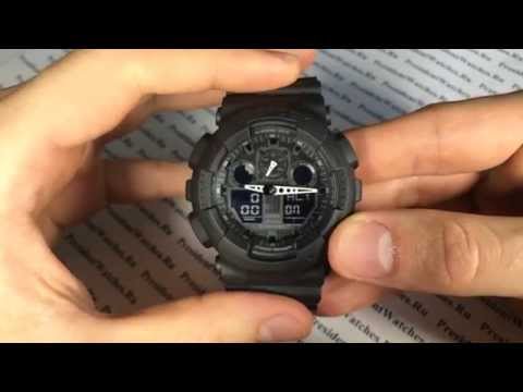 Видео: Полная настройка часов Casio G-Shock GA-100-1A1ER (все функции) - видео | Watch-Forum.RU