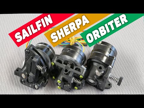 Видео: Легкие Фидеры для 3Д Принтеров - Sherpa Mini, Orbiter, Sailfin Extruder