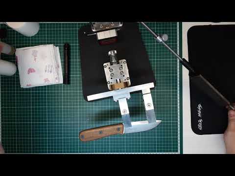 Видео: Заточка ножа Кизляр Суприм Колада (Colada), со  сталью AUS-10Co