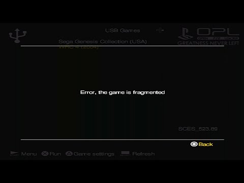 Видео: Решение проблемы (Error, the game is fragmented) PS2 OPL