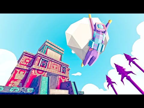 Видео: ПАДЕНИЕ СО СНЕЖНОГО ШАРА С ПИРАМИДЫ МАЙЯ | ВКЛАДКИ - Totally Accurate Battle Simulator