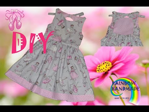 Видео: Летнее платье для девочки с открытой спинкой/Summer dress with open back
