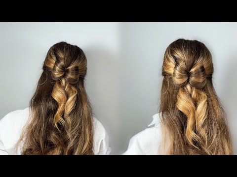 Видео: Бант из волос - простой способ.