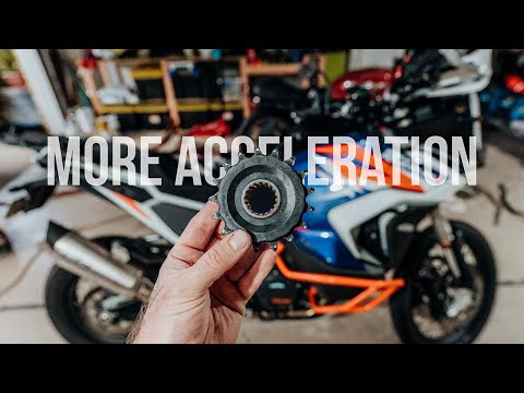 Видео: KTM 1290 SAR 16T vs 17T Sprocket | Тест на шоссе