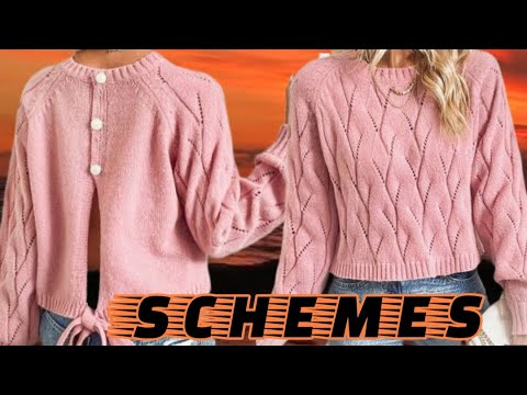 Видео: Потрясающие свитера женские со схемами вязания. Amazing women's sweaters with knitting patterns.