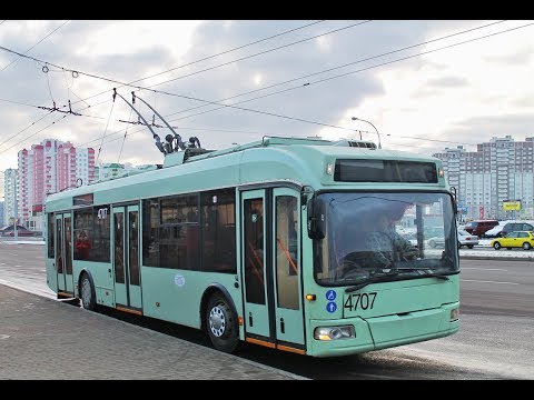 Видео: Троллейбус Минска БКМ-321, борт.№ 4707, марш.38 (12.04.2019)