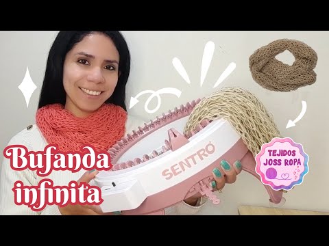 Видео: Шарф «Бесконечность» связан на машине Sentro, 48 спиц | ткани для одежды |