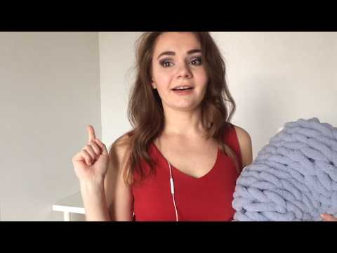 Видео: Вязание пледа из толстой пряжи - Эльярн Синель