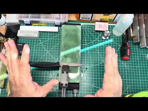 Видео: Заточка ножа на камне полусинтетика Naniwa AOTOISHI с помощью костыля. 