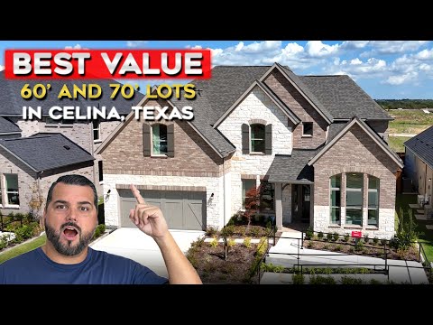 Видео: Новые дома в Селине, Техас, на участках 60–70 футов | Лучшее соотношение цены и качества в Северн...