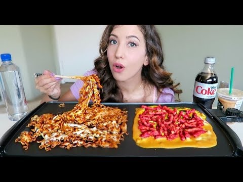 Видео: ЛАПША С СЫРОМ + ЧИПОТЛЕ РАНЧ, ОСТРЫЕ ЧИТОС С СЫРОМ, МУКБАНГ! (Шоу поедания) | МИШ ЛА