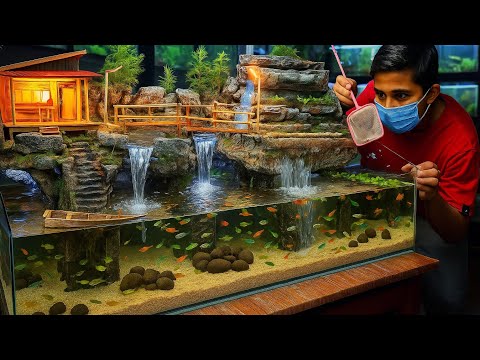Видео: Превращаем разбитый аквариум в художественный миниатюрный водопад