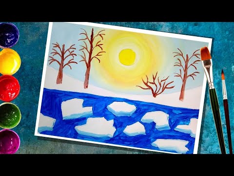 Видео: как нарисовать весенний пейзаж