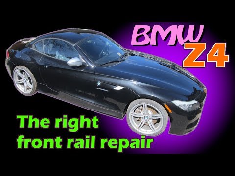 Видео: BMW Z4. The front rail repair. Ремонт переднего лонжерона.