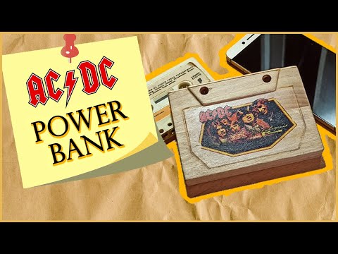 Видео: DIY. Powerbank с декором AC⚡DC в виде ретро компакт кассеты.