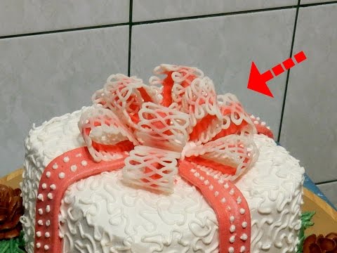 Видео: КАК СДЕЛАТЬ БАНТ ИЗ АЙСИНГА ДЛЯ ТОРТА