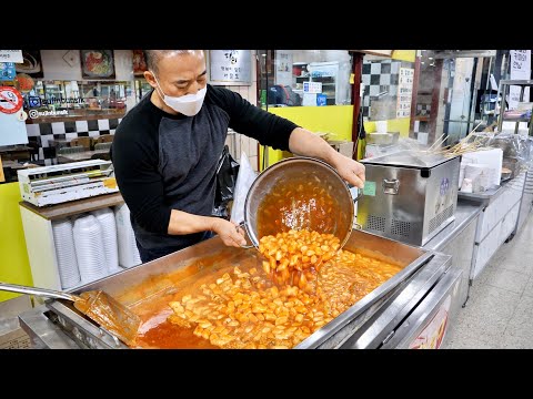 Видео: Korean Hulk Cheese Tteokbokki Master, кимбап, мороженое, корейская уличная еда